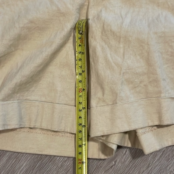 Ava + Viv Women Shorts Size 18 Khaki Cotton Linen Relax Fit High Waist Preppy - Picture 16 of 16